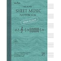 Blank Sheet Music Notebook | Wide Staff | Music Manuscript Paper Notebook | 120 Pages - 6 Staves per Page | Full 8,5'' wide x 11'' high | Premium ... for young musicians, for Kids and for school Blank Sheet Music Notebook | Wide Staff | Music Manuscript Paper Notebook | 120 Pages - 6 Staves per Page | Full 8,5'' wide x 11'' high | Premium ... for young musicians, for Kids and for school Paperback
