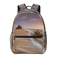 Sunrise beach Printed Lightweight Backpack Travel Laptop Bag Gym Backpack Casual Daypack