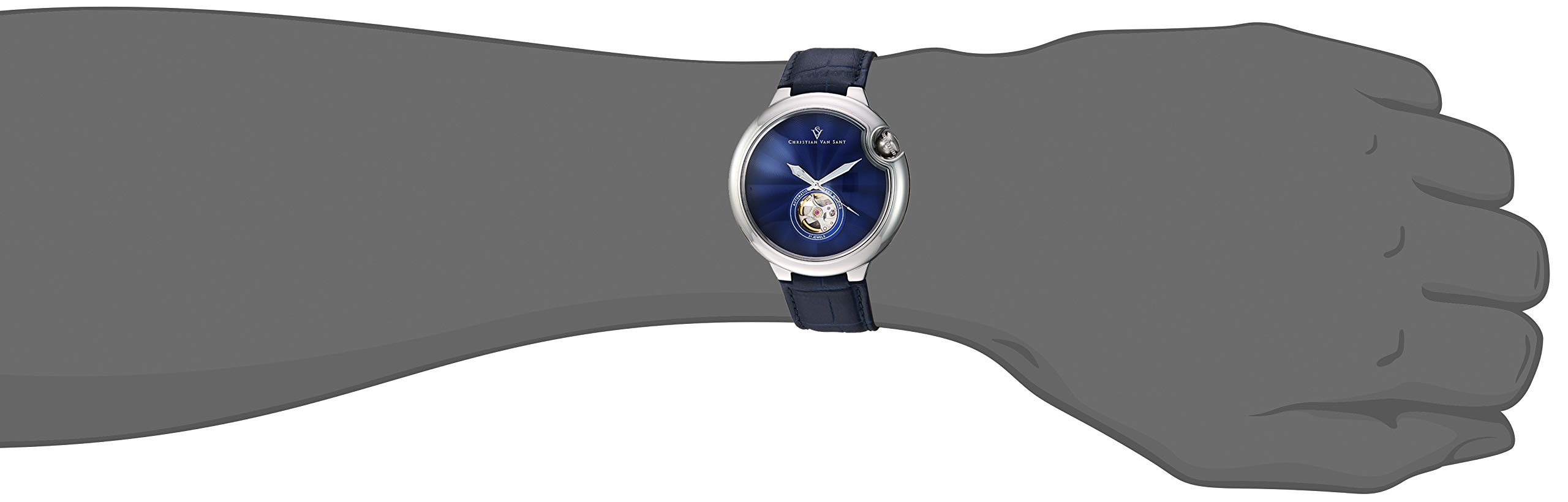 Christian Van Sant Men's CV0140 Cyclone Automatic Analog Display Quartz Blue Watch