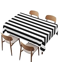 Stripe pattern tablecloth 60x120 inch, Rectangle Table Clothes for 8 Ft Tables - Waterproof Stain Wrinkle Resistant Reusable Print table clothes for kitchen outdoor picnic party patio wedding family