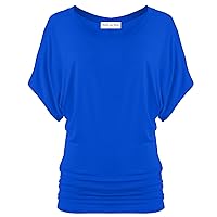 Free to Live 3 Pack Dolman Sleeve Tunic Dressy Business Casual Tops for Women Short Sleeve Shirts Work Outfits Travel Clothes