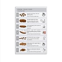Bristol Stool Chart Diagnosis Constipation Diarrhea Chart Art Poster (5) Canvas Poster Wall Art Decor Print Picture Paintings for Living Room Bedroom Decoration Unframe-style 16x24inch(40x60cm)