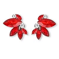 Rhinestone Stud Earrings Dainty Small Crystal Cluster Earrings for Women Girls Cute Ear Wrap Jewely for Wedding Prom