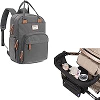 RUVALINO Baby Essential Gear Set for On-The-Go Parents Diaper Bag Backpack and Stroller Organizer Bundle