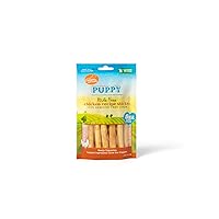 Canine Naturals Puppy Chicken and Rice Chew - Rawhide Free Puppy Treats - Made with USA Chicken - All-Natural & Easily Digestible - 10 Pack of 5-Inch Sticks for Puppies