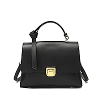 Oichy Genuine Leather Crossbody Bags for Women Ladies Top Handle Handbag Messenger Shoulder Bag with Adjustable Strap