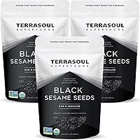 Terrasoul Superfoods Organic Black Sesame Seeds, 6 Lbs (3 Pack) - Raw | Unhulled | Lab-Tested