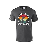 Golf Dad Best Dad by Par Golf Club Men's Short Sleeve Fathers Day T-Shirt Graphic Tee