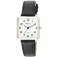 Ravel Women's Classic Square Everyday Watch with Clear Numbers