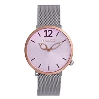 MULCO Women’s Watch Slim Quartz Three Hands Analog Swiss Movement Italian Leather Strap Stainless Steel and Premium Display with Rose Gold Accents Water Resistant