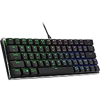Cooler Master SK620 60% Space Gray Mechanical Low Profile Gaming Keyboard, Tactile Brown Switches, Customizable RGB, Ergonomic Design, USB-C Connectivity, Mac/Windows, QWERTY (SK-620-GKTM1-US)