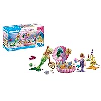 Playmobil 71446 Princess Magic: Mermaid Birthday Party, Fun Imaginative Role Play, playsets Suitable for Children Ages 4+