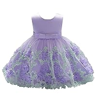 Dressy Daisy Baby Girls Wedding Flower Girl Pageant Dress Party Tulle Skirt for Special Occasion, Blue Pink Purple Yellow