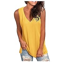 Spring Clothes for Women 2024 Short Sleeve V Neck Basic Tees for Women Oversized Tshirts Shirts Casual Tunic Tops