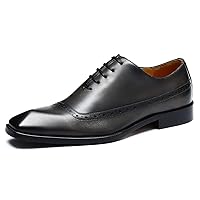 Men's Comfort Classic Genuine Leather Plain Toe Brogues Oxfords Dress Formal Shoes