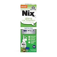 Nix Ultra Superlice Treatment, All-in-One Shampoo, 4 Fl Oz & Lice Removal Comb