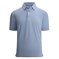 Alex Vando Mens Golf Shirt Moisture Wicking Quick-Dry Solid Short Sleeve Polo Shirts for Men