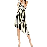Womens Striped Wrap Dress