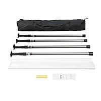 VEVOR Dust Barrier Poles, 10 Ft Poles with 4 Telescoping Poles, Carry Bag, and 32.8x13.12 Ft Plastic Film, for Interior Decoration and Painting Projects