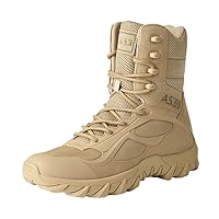 Desert Outdoor Military Boots, Man Tactical Boots, Men High Top Non Slip Hiking Shoes