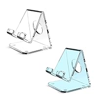 TOPGO Clear & Blue Acrylic Cell Phone Stand