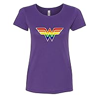 Wonder Woman Rainbow LGBT Pride Womens T-Shirts Fit