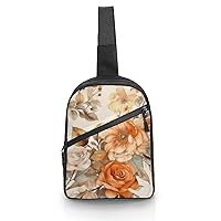 Sling Bag for Women Men Crossbody Sling Backpack Sunflower Field Chest Bags Shoulder Backpack Travel Hiking Daypack