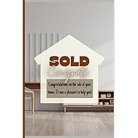 Congrats on selling Your Home: Notebook gift from Realtor