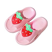 Toddler Kids Slides Strawberry Beach Pool Shower Slides Anti-Slip Home Bath Sandals Cute Summer Outdoor Shoes