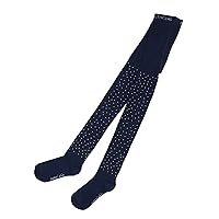 Boboli Girl's Tights with Crystal in Navy, Sizes 4-16