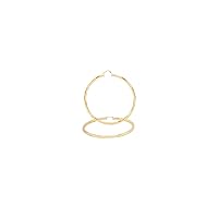 BEBERLINI Design Hoop Earrings 14K Gold Plated Large Hip Hop Hoops Fashion Ear Jewelry For Women Teen Girls 25-80 mm