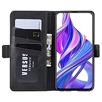 for Xiaomi Redmi Note 8 Pro Wallet Case, Leather Book Flip Folio Protective Shockproof Phone Case Cover with Kickstand and Card Holder for Xiaomi Redmi Note 8 Pro - Black