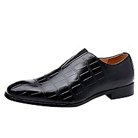 Penguin Shoes for Men Leather Classical Style Shoes for Men Slip On PU Leather Low Rubber Sole Mens Leather Shoes Buckle