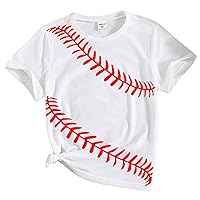 Long Sleeve 2t Girl Shirts Blouse T Shirt Tops Casual Baseball 3D Prints Cute Tops for Teen Girls Off The