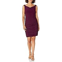 Star Vixen Women's Rouched Sweetheart Neckline Stretch Ity Bodycon Dress