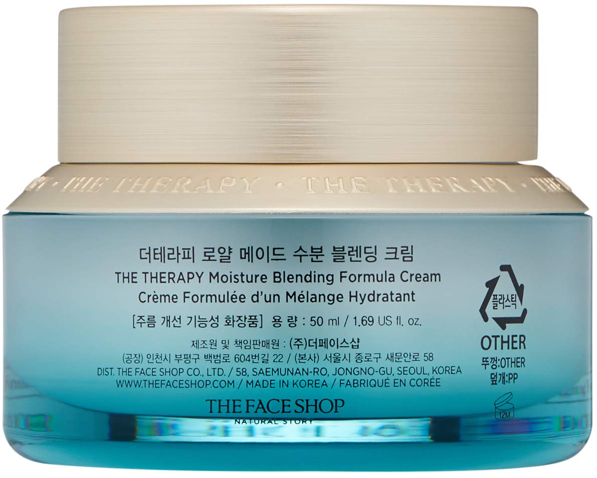 The Face Shop The Therapy Royalmade Water Cream | Anti-Aging, Anti-Dryness Effects & Intense Hydration from A Balanced Formula Of Water & Oil | Anti-Aging Moisture Formula, 1.69 Fl Oz