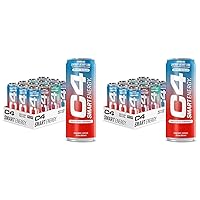 C4 Smart Energy Drinks Variety Pack, Sugar Free Performance Fuel & Nootropic Brain Booster, Coffee Substitute or Alternative, 4 Flavor Summer Sippin’ Variety 24 Pack