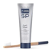 Dr Jen 10% Nano Hydroxyapatite Super Paste, Remineralizing Toothpaste + Fluoride, Dentist Recommended, for Sensitive Teeth, Freshens Breath, Strengthen Enamel (3.4 oz, Pack of 1)