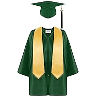 Preschool Kindergarten Graduation Gown Cap Set 2024 Shawl Tassel Set Boys Outfits&Set Graduation Sash for Child Size