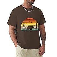 Men's Graphic Tees 100% Soft Cotton Crew Neck Short Sleeve T-Shirt Funny Novelty Design Shirts