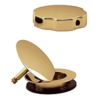 Westbrass European Style Trim for Cable Drive Bath Waste, Polished Brass, D50TE-01