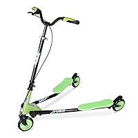 Swing Wiggle Scooter, 3 Wheels Drifting Scooter with Adjustable Height/Folding Kick Scooter for Kids/Woman/Men Age 6+ Years Old