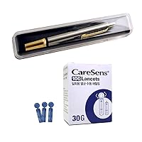Lancing Device Lancets Soft Tough Painless Stainless Steel Tools for Lancets & Acupuncture (Device (1 pcs) + Lancets (100 Counts))