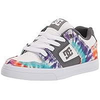 DC Boy's Pure Low Shoe Skate, Primary Tie Dye, 11 Big Kid