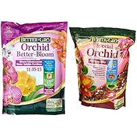 Company 8305 Better GRO Orchid Plus Bloom Booster Fertilizer, 16-Ounce & 50000 Better GRO Special Orchid Mix, 4-Quart