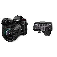 Panasonic LUMIX S1 Full Frame Mirrorless Camera with 24.2MP MOS High Resolution Sensor, 24-105mm F4 L-Mount S Series Lens and Professional XLR Audio Video Microphone Adaptor with 2 XLR Terminals