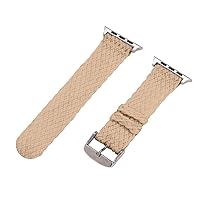 Clockwork Synergy- Double Braided Perlon Bands Compatible with Apple Watch Band 38mm, iWatch Bands for Women Men