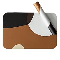 CHCDP 2 Pcs Retro Leather Insulation Pad Home Hotel Placemat Coffee Cup Mats Kitchen Accessories Decoration (Color : E, Size : 30 * 45CM)