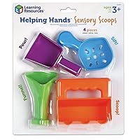 Helping Hands Sensory Scoops, 4 Pieces, Ages 3+, fine Motor Skills Toys for Children, Toddlers bin, Tool Set