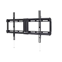Amazon Basics Low Profile TV Wall Mount with Horizontal Post Installation Leveling for 32-Inch to 86-Inch TVs, Black